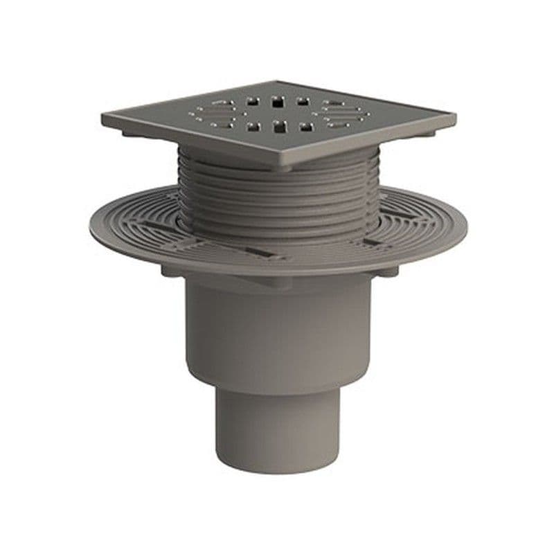 ТП-1712 Трап ПП 110/75/50 верт. выпуск решетка нерж. сталь 150х150 /гидрозатвор/