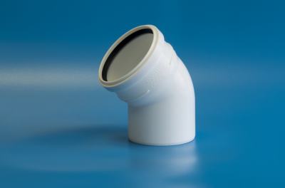 Отвод для бесш. кан-и из ПП Ø 50х45˚ 