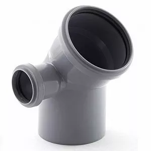 Отвод ПП110х45˚ с выходом 50 канализац левый РТП 36686